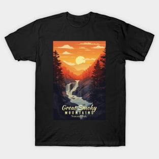 Great Smoky Mountains national park vintage travel poster T-Shirt